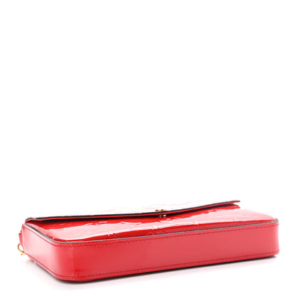 Louis Vuitton Vernis Felicie Pochette Chain Wallet Cherry 4 of 9