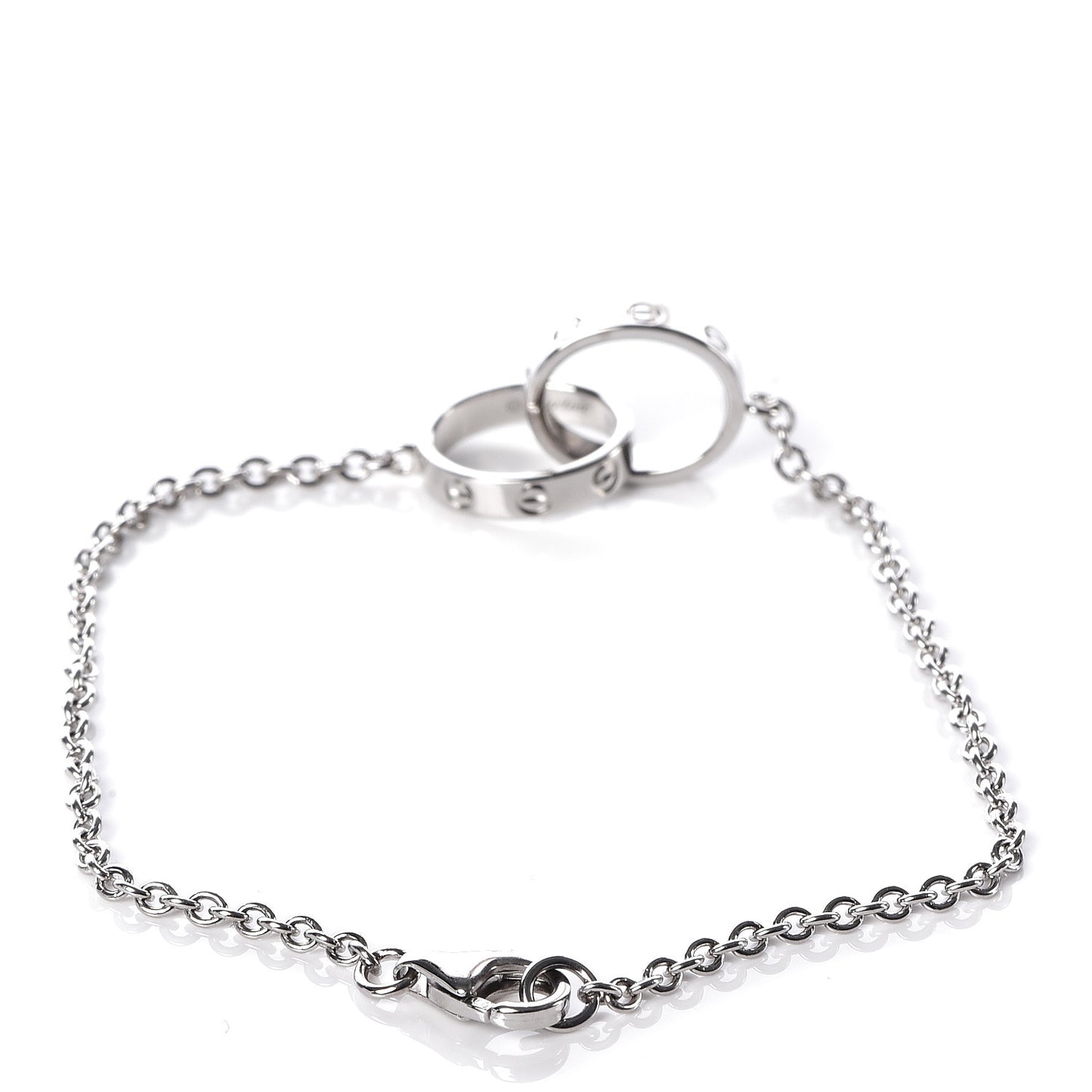 18K White Gold Interlocking LOVE Bracelet