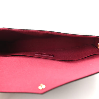 Louis Vuitton Monogram Pochette Felicie Chain Wallet Fuchsia 6 of 10