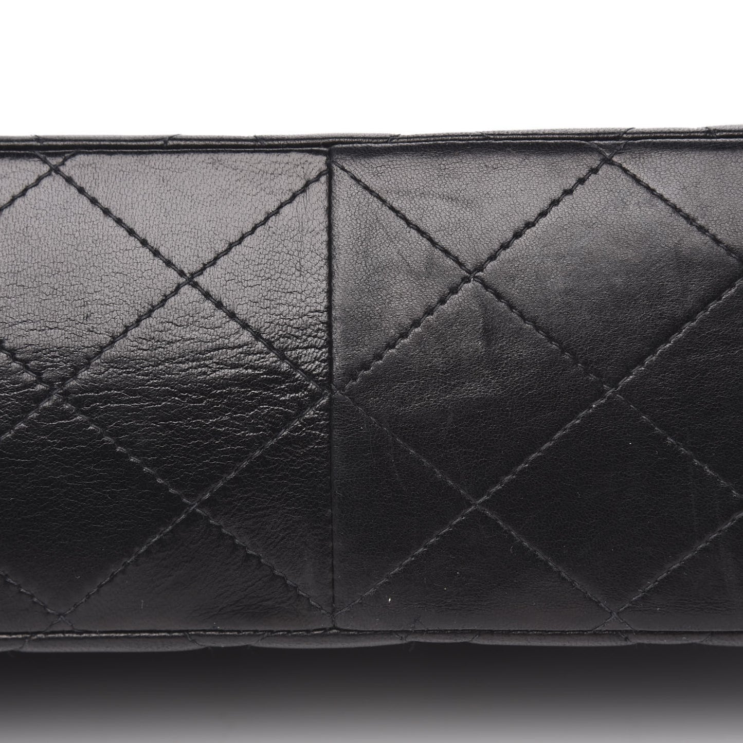 Lambskin Quilted Jumbo Single Flap Black