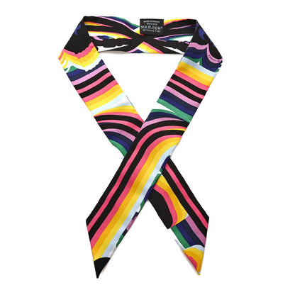 Hermes Silk Brides De Gala Shadow Twilly Black Jaune Multicolor 1 of 4