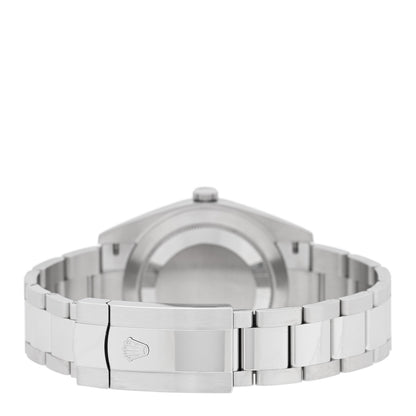 Rolex Stainless Steel 18K White Gold Diamond 41mm Oyster Perpetual Datejust Watch Black 126334 3 of 5