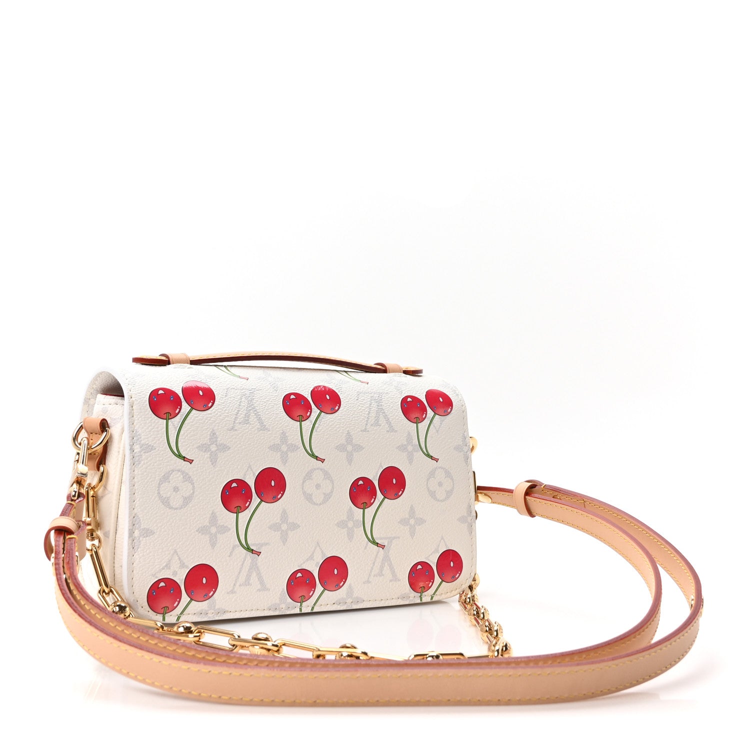 Louis Vuitton LV X TM Monogram Cerises Pochette Metis East West White 3 of 10