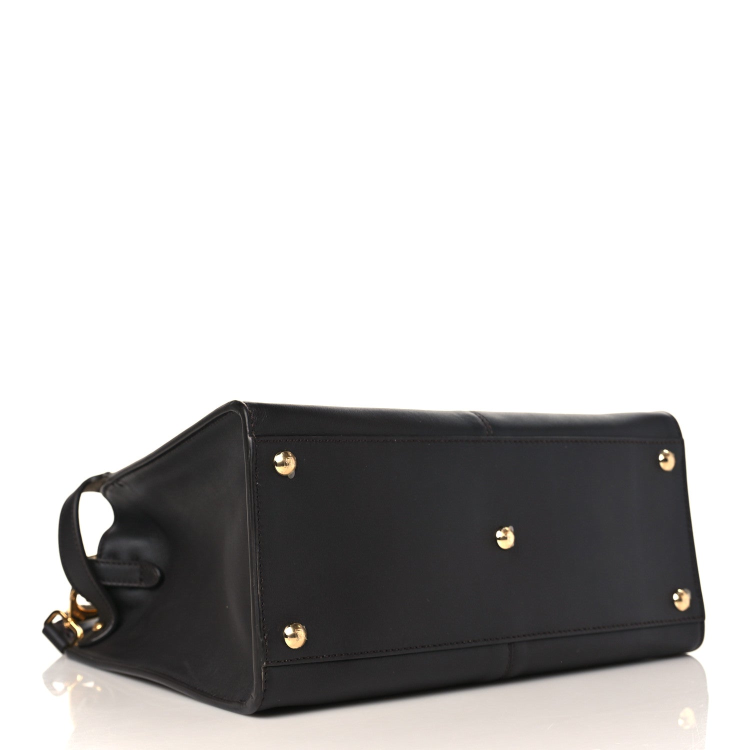 Fendi Vitello Seta Nabuk Pequin Medium Peekaboo X-Lite Ebano Tobacco Moro 4 of 9