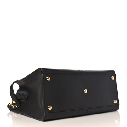 Fendi Vitello Seta Nabuk Pequin Medium Peekaboo X-Lite Ebano Tobacco Moro 4 of 9