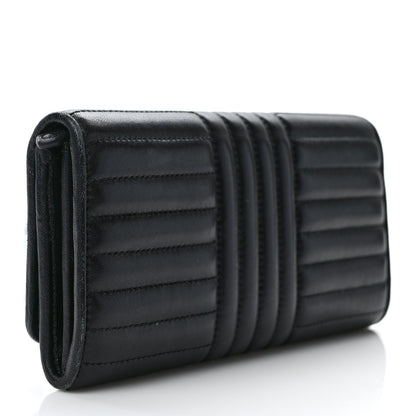 Prada Soft Calfskin Diagramme Continental Wallet Black 3 of 13