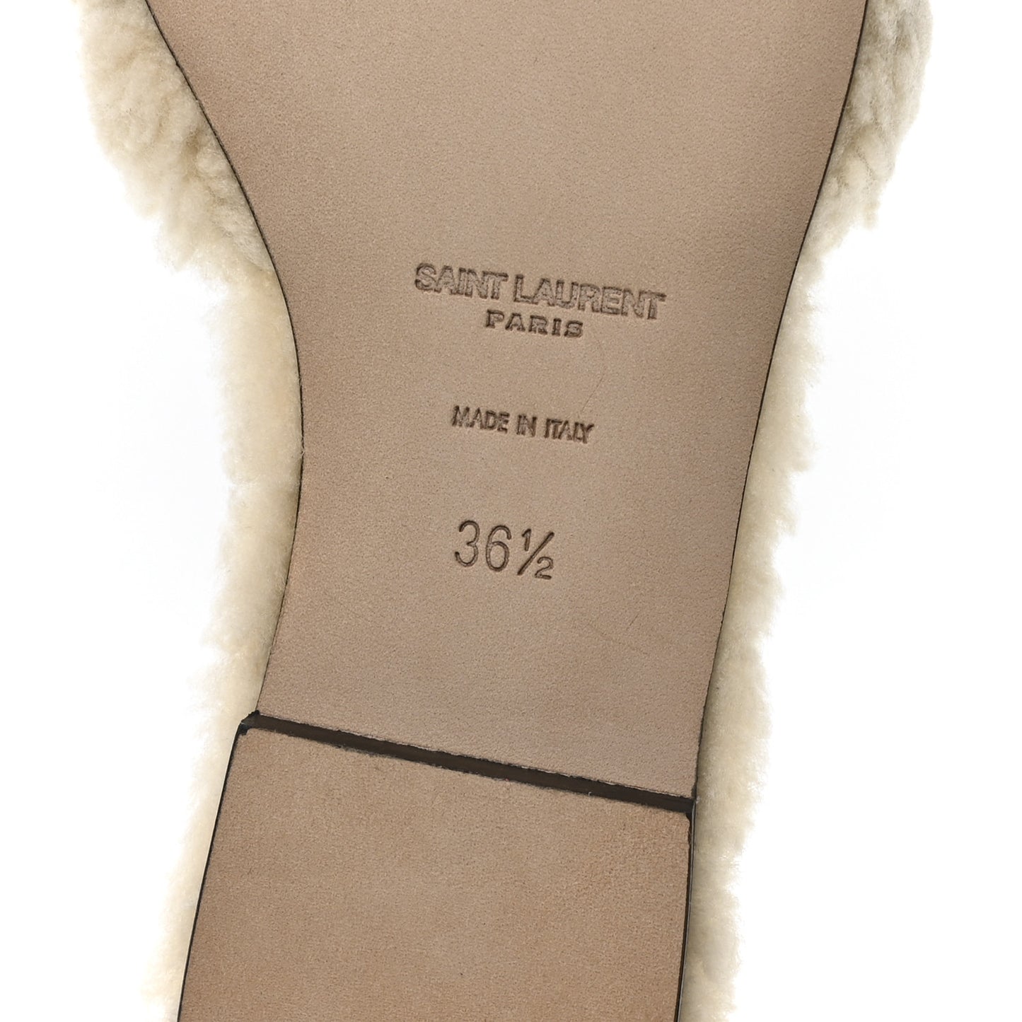 Shearling Tribute 05mm Sandals 36.5 Naturale