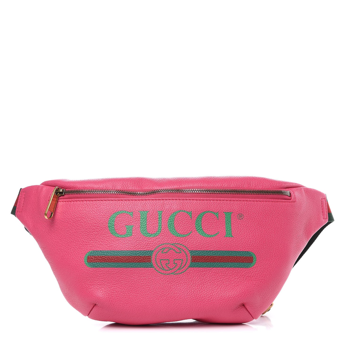 Grained Calfskin Logo Belt Bag Pink