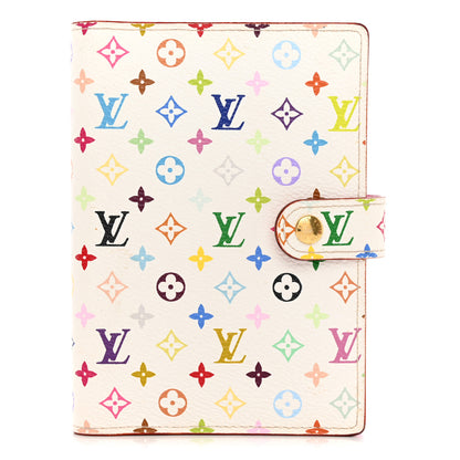 Louis Vuitton Monogram Multicolor Small Ring Agenda Cover White Litchi 1 of 9