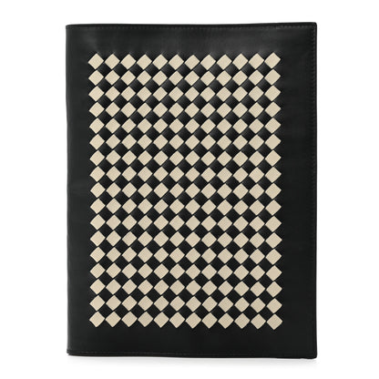 Bottega Veneta Nappa Intrecciato Notebook Cover Black White 1 of 6