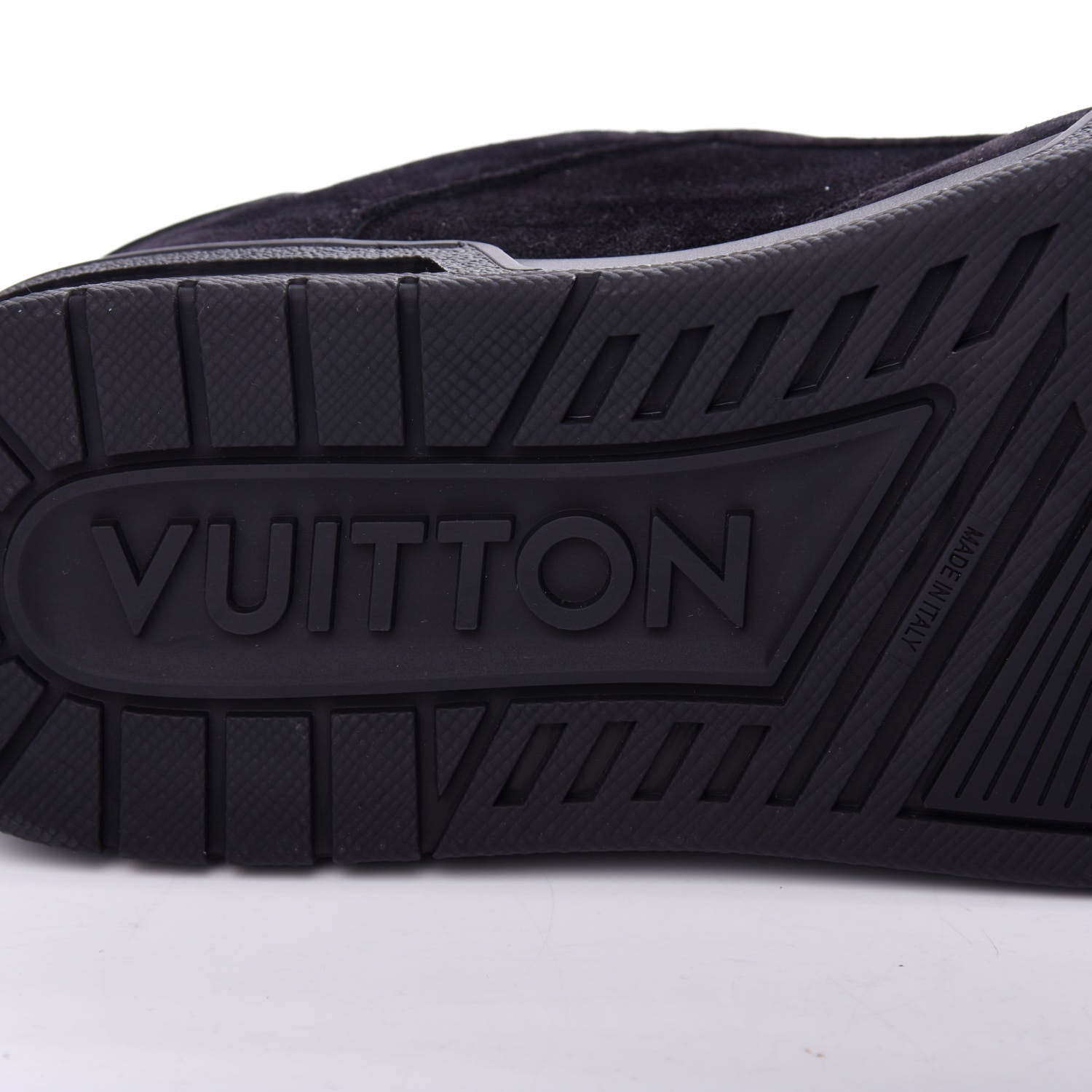Louis Vuitton Suede Uniform Sneakers 7.5 Black 9 of 10