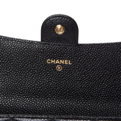 Chanel Caviar Quilted Large Flap Wallet Black 6 of 8