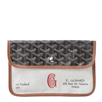 Goyard Goyardine Canvas Le Foulard Pouch Black Gold Off White 1 of 7