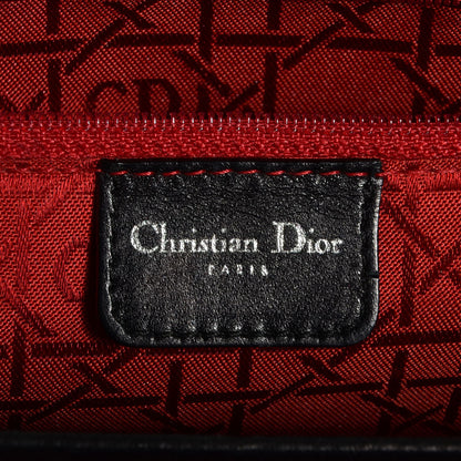 Christian Dior Lambskin Cannage Studded East West Lady Dior Black 6 of 8