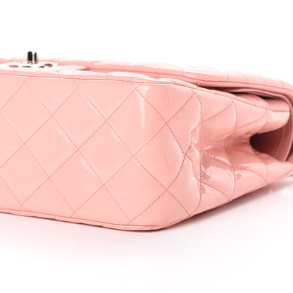 Chanel Patent Quilted Jumbo Double Flap Pink 10 of 11