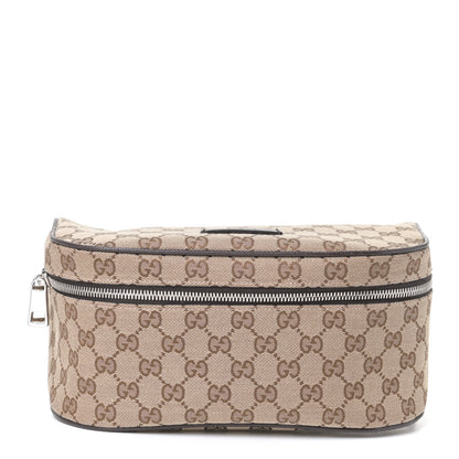 Gucci Monogram Dollar Calfskin Waist Pouch Beige Ebony Testa di Moro Marrone Scuro 1 of 8