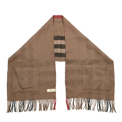 Burberry Cashmere Wool Nova Check St. Helene Blanket Fringe Scarf Camel 2 of 6