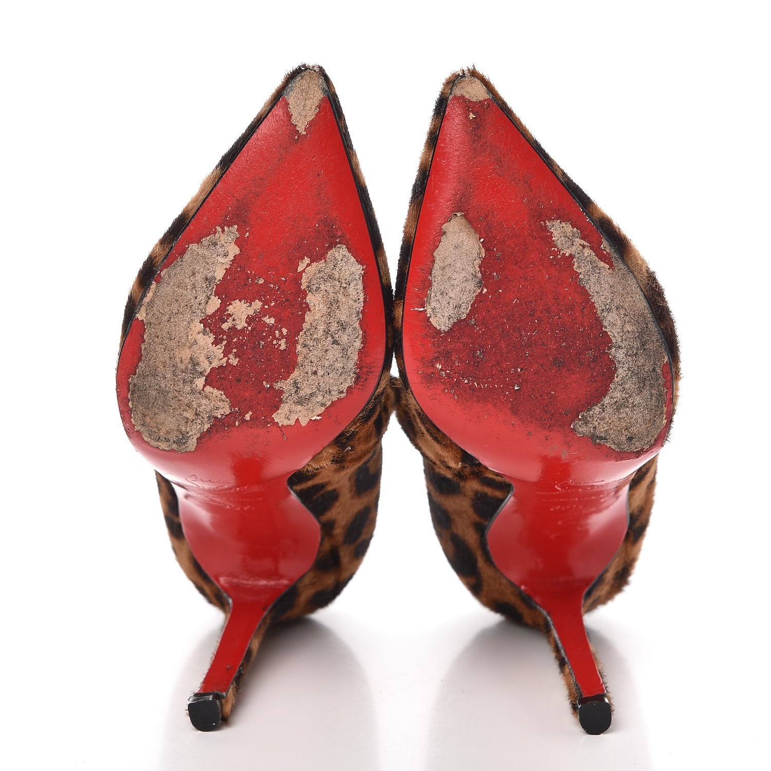 Christian Louboutin Pony Hair Luxor Dahlia 120 Ankle Boots 35.5 Leopard 7 of 22