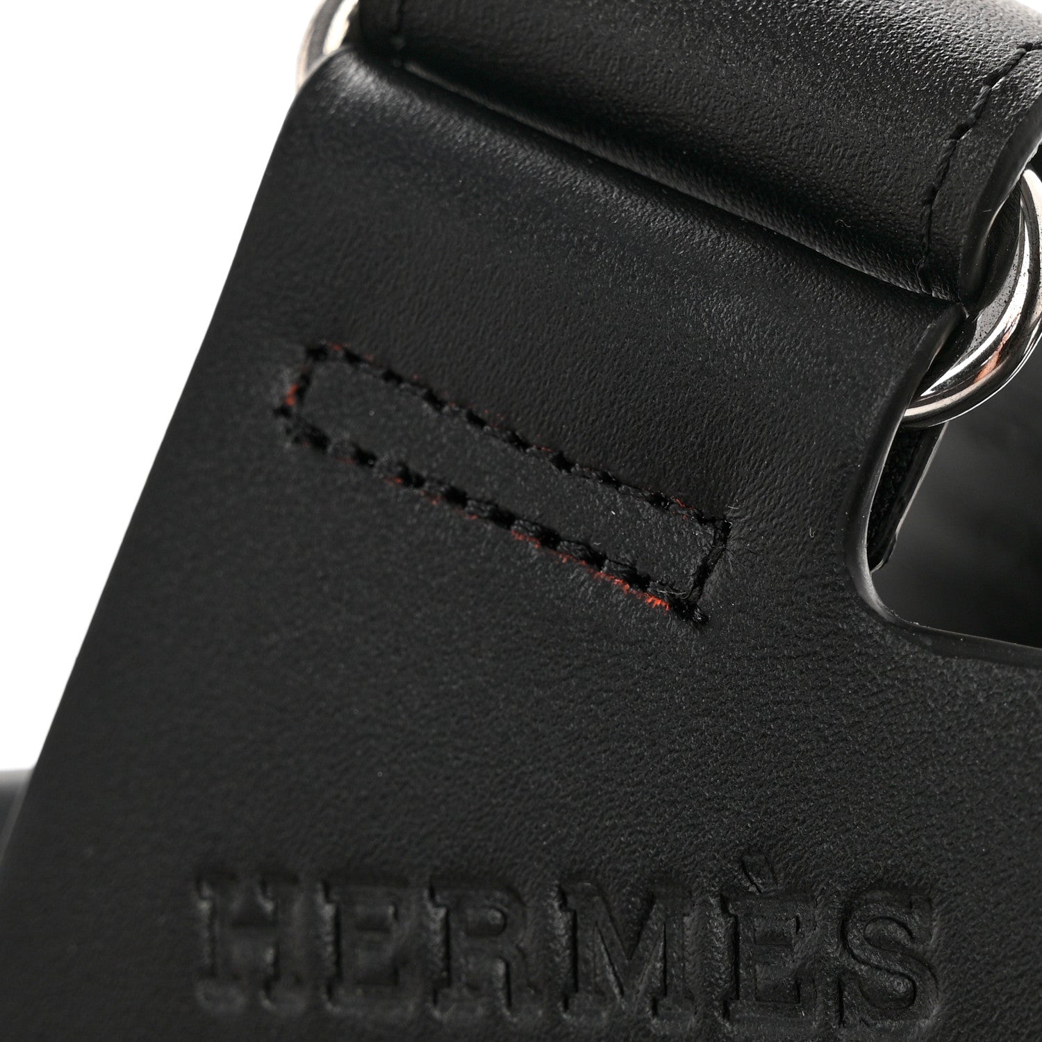 Hermes Calfskin Womens Chypre Sandals 37 Black 11 of 14