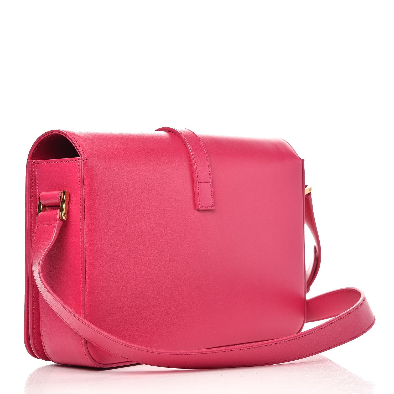 Saint Laurent Smooth Calfskin Medium Classic Monogram Universite Bag Fuchsia 3 of 7