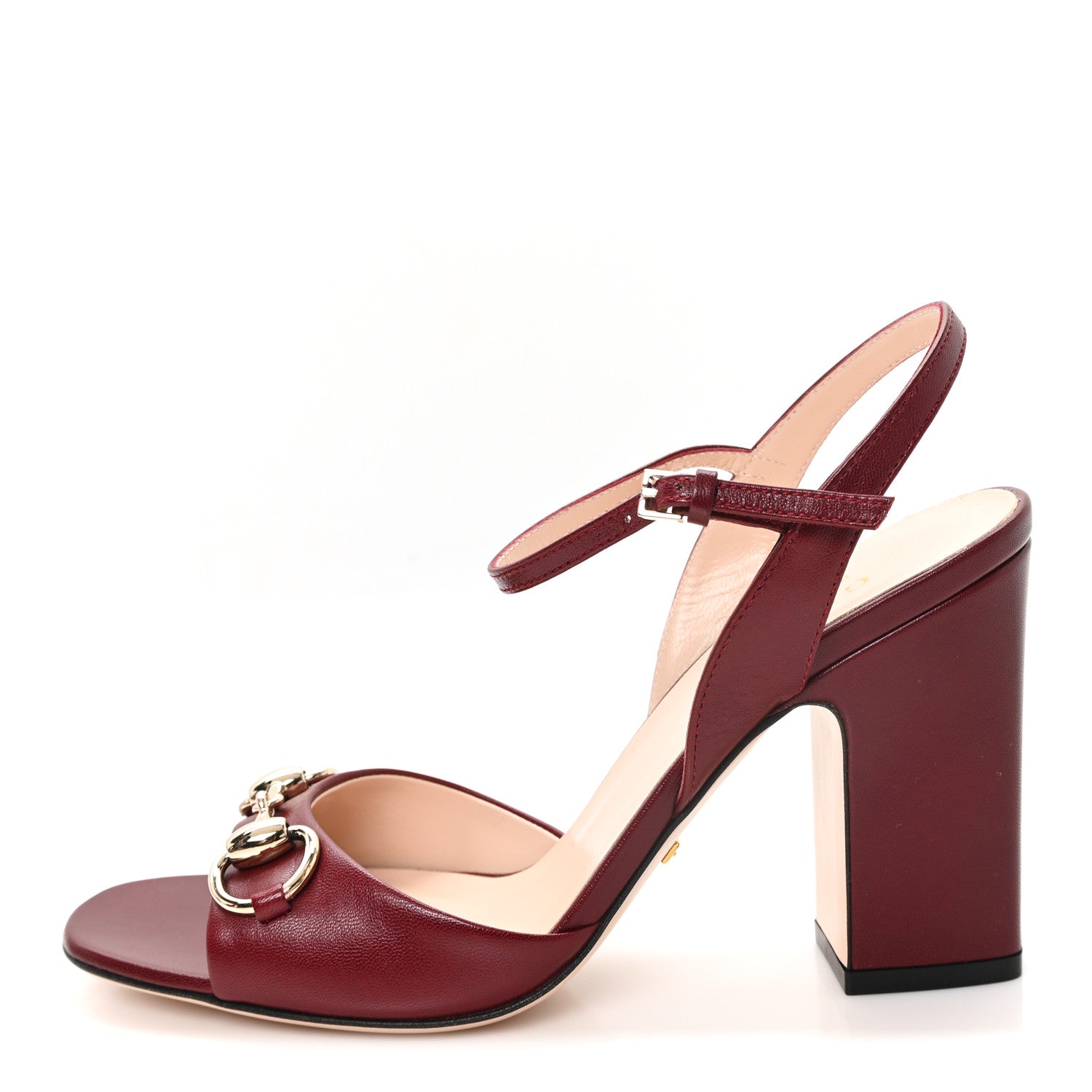 Gucci Malaga Kid Horsebit Cross Strap 95mm Sandals 36.5 Rosso Ancora 1 of 9