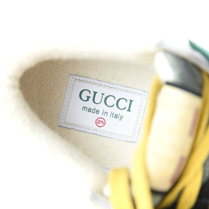 Gucci Suede Calfskin Womens Ultrapace Mid Top Sneakers 37.5 Green 7 of 8