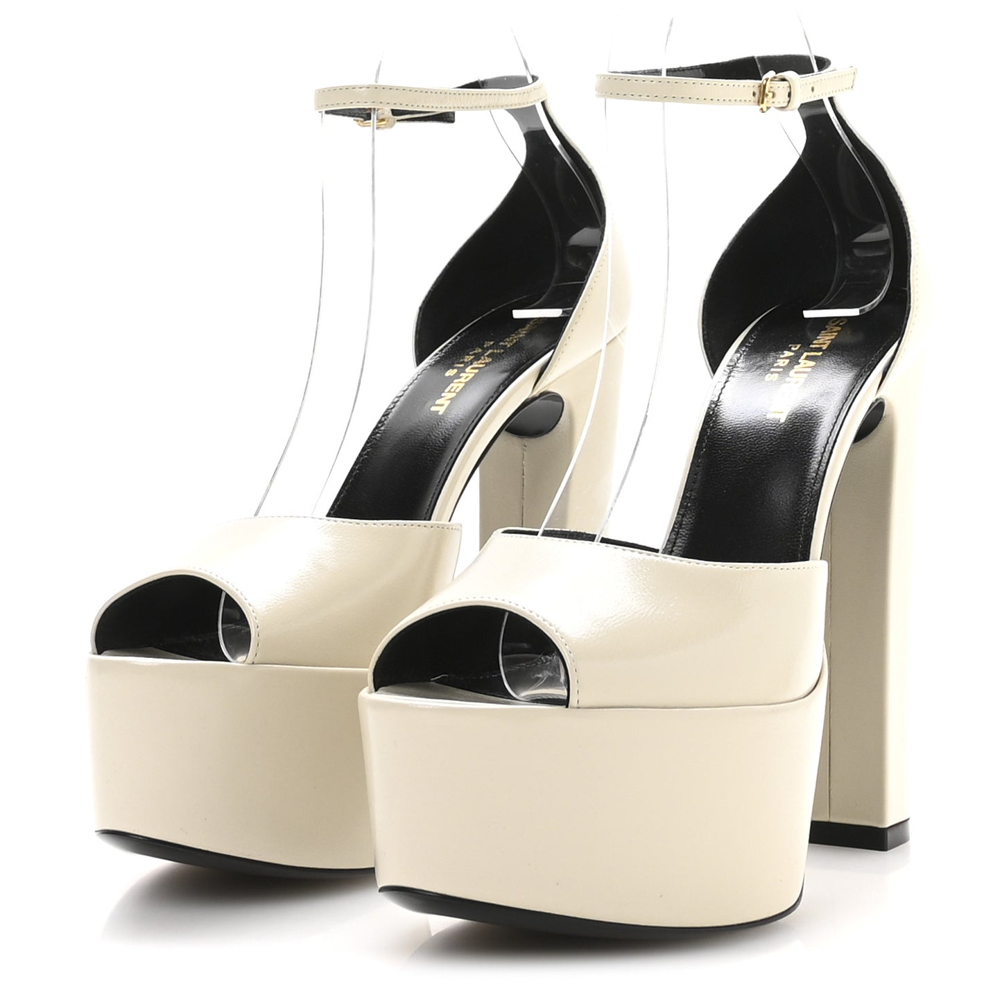 Lambskin Jodie Platform Sandals 38 Pearl