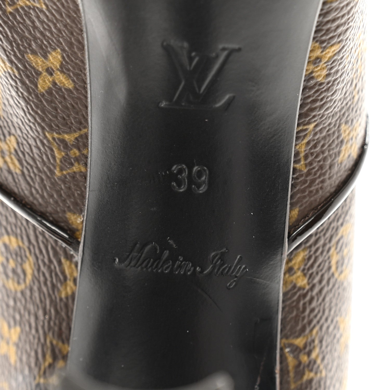 Louis Vuitton Patent Monogram Idole Knee High Boots 39 Brown 7 of 10