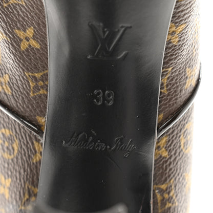 Louis Vuitton Patent Monogram Idole Knee High Boots 39 Brown 7 of 10
