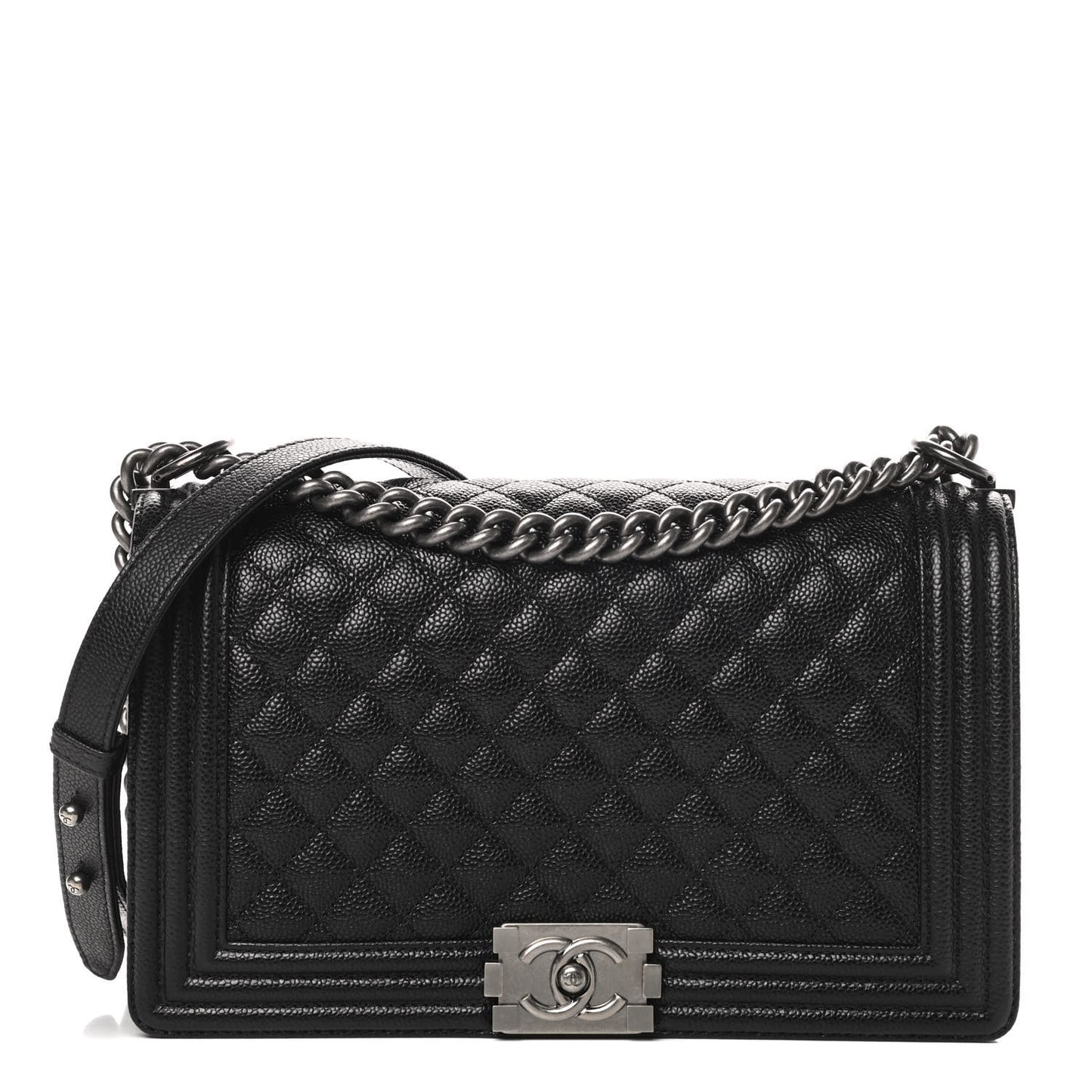 Caviar Quilted New Medium Boy Flap Black