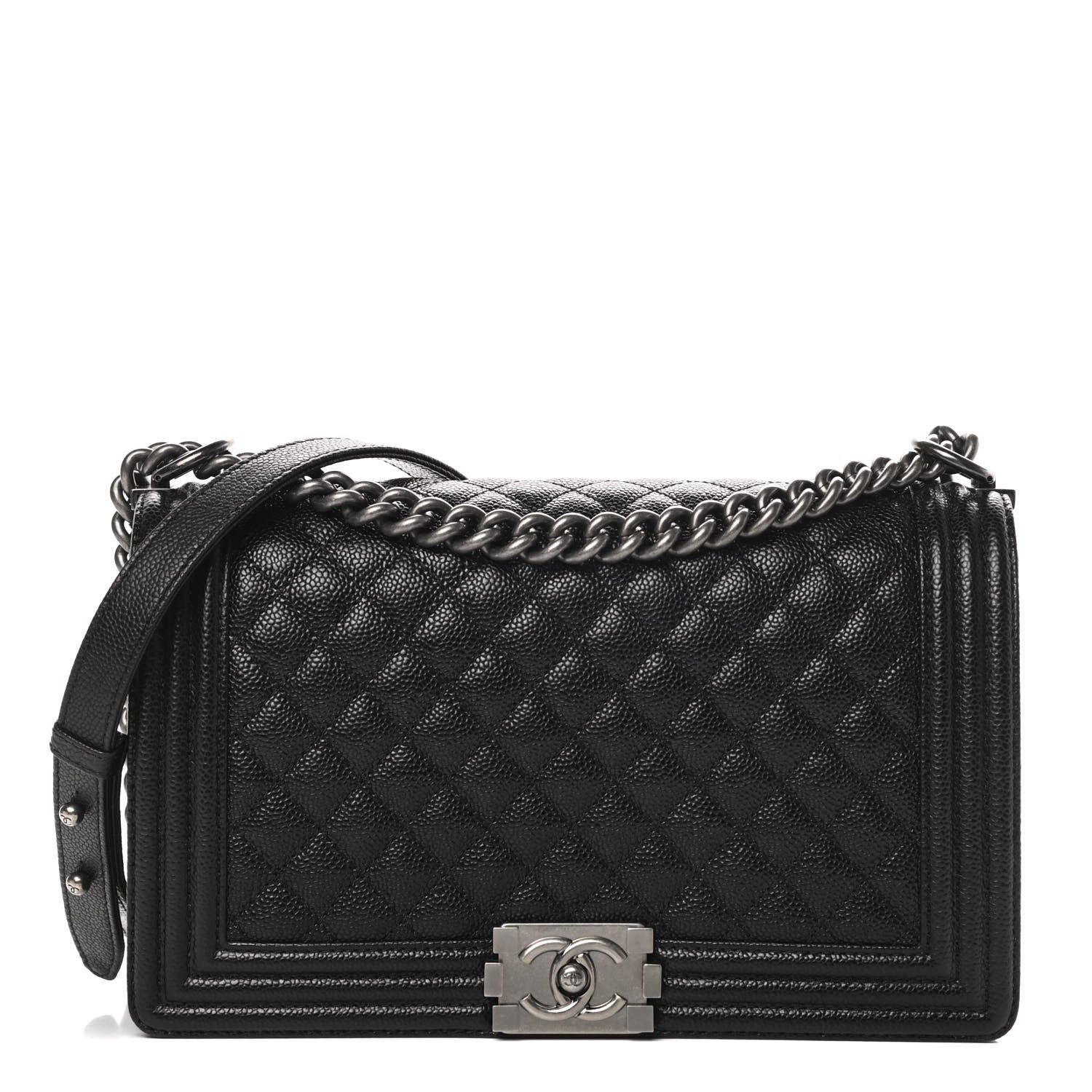 Chanel Caviar Quilted New Medium Boy Flap Black 1 of 12