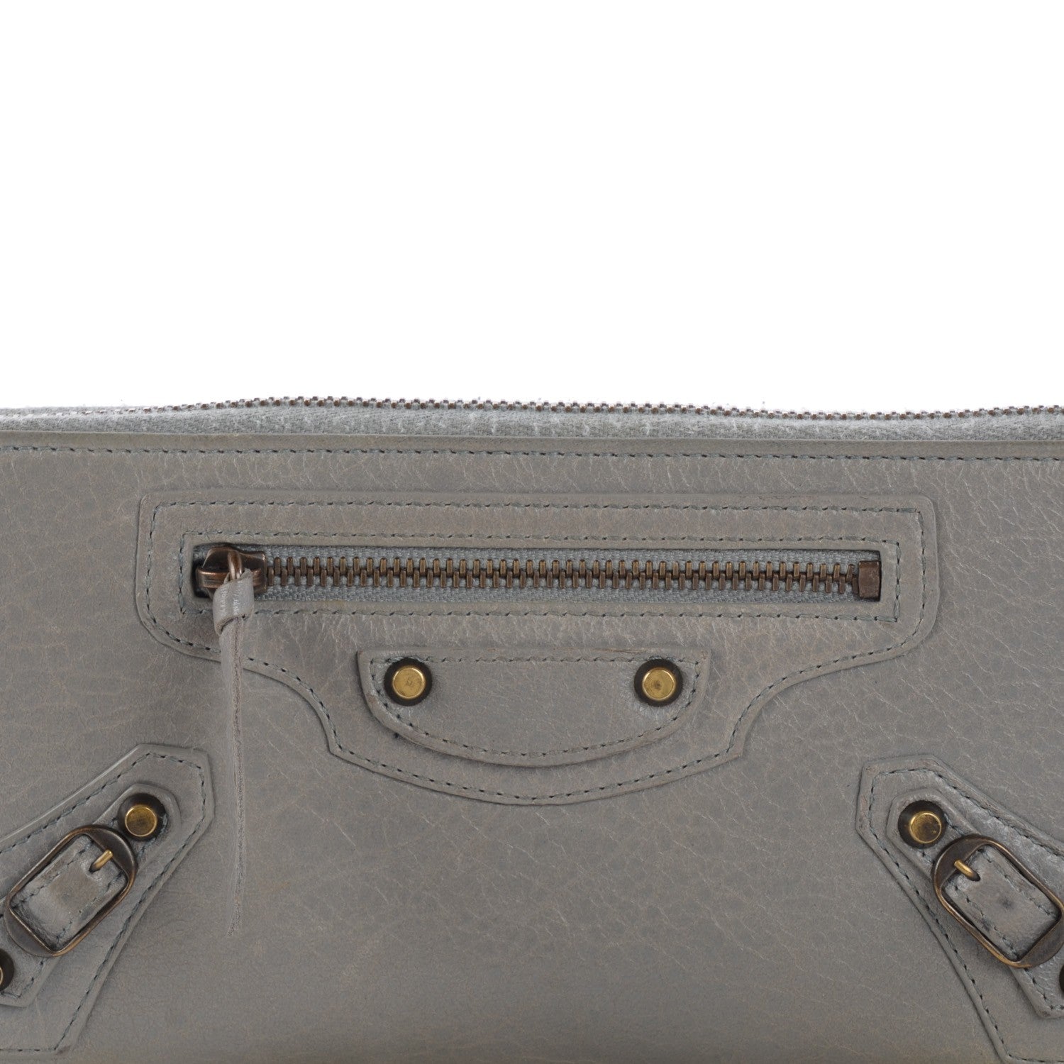 Balenciaga Agneau Classic Hardware Continental Zip Around Wallet Gris Pyrite 3 of 13