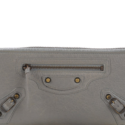 Balenciaga Agneau Classic Hardware Continental Zip Around Wallet Gris Pyrite 3 of 13
