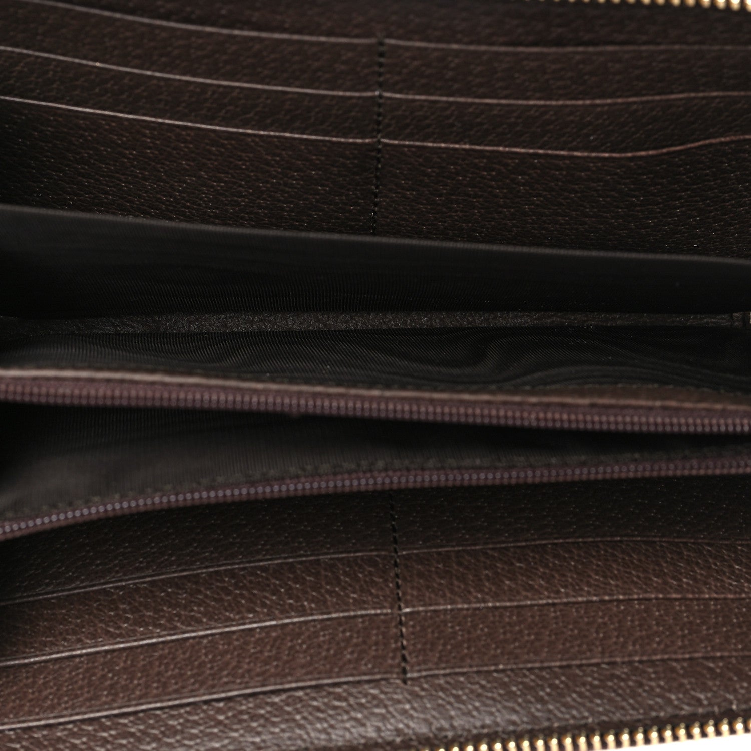 Gucci GG Supreme Monogram Web Ophidia Zip Around Wallet Brown 5 of 7