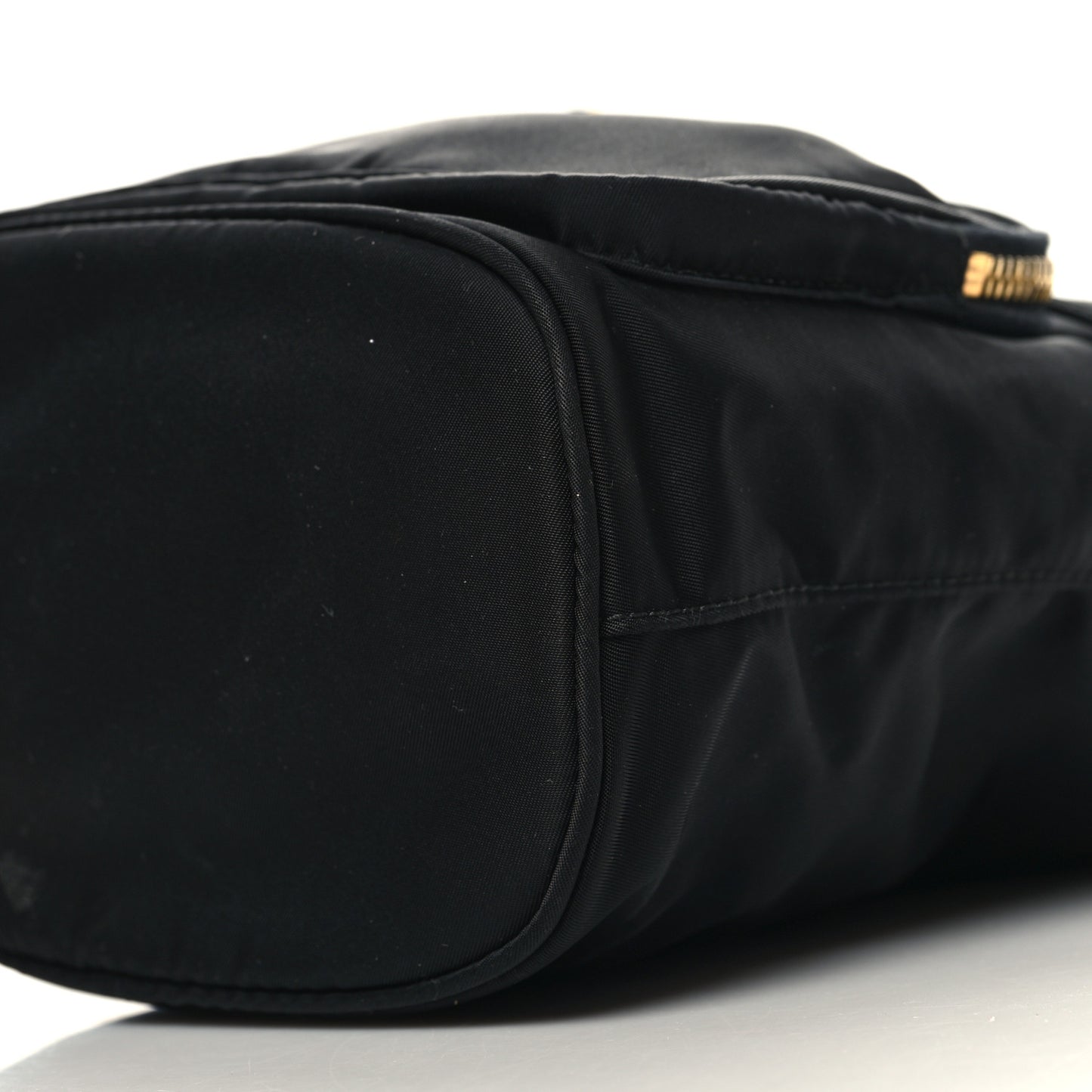 Saffiano Tessuto Nylon Mini Bucket Crossbody Bag Black