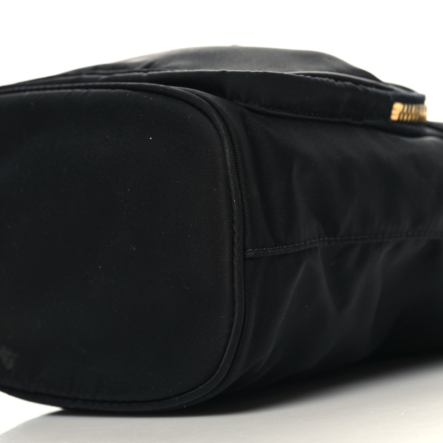 Prada Saffiano Tessuto Nylon Mini Bucket Crossbody Bag Black 10 of 11