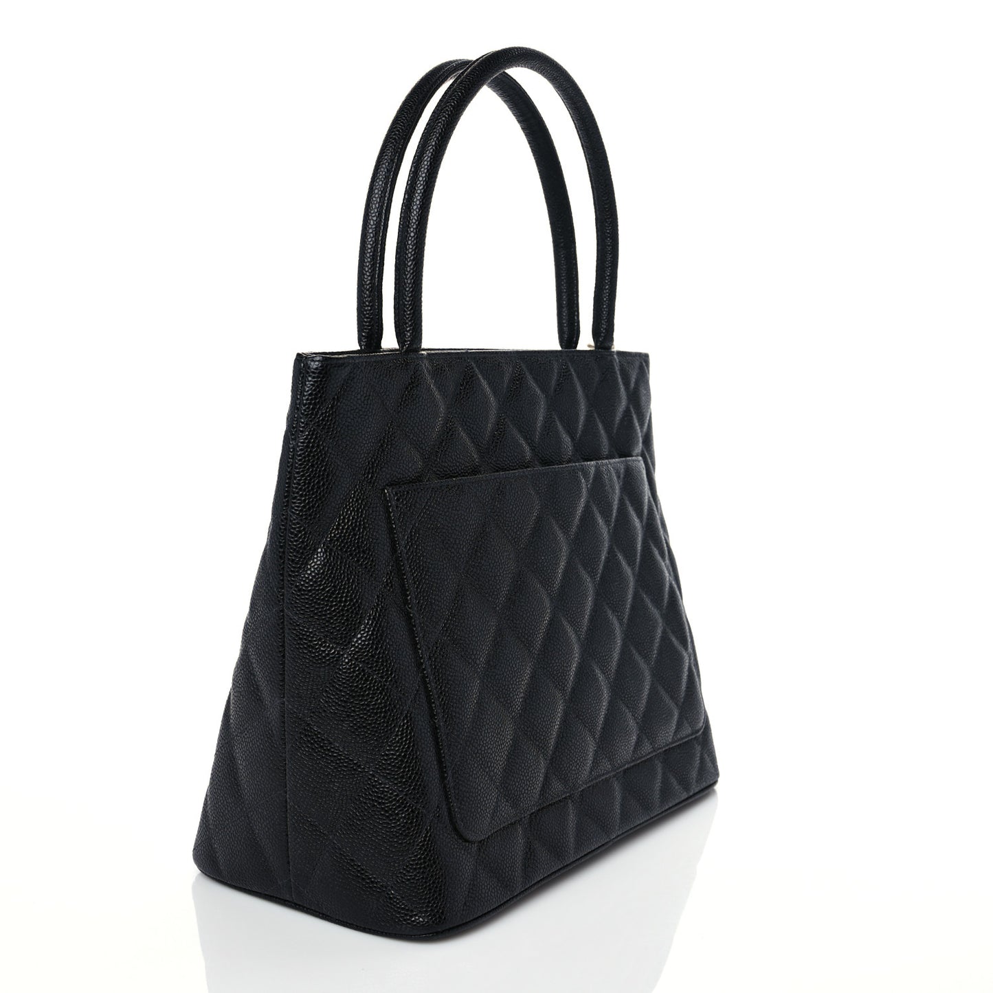 Caviar Quilted Medallion Tote Black