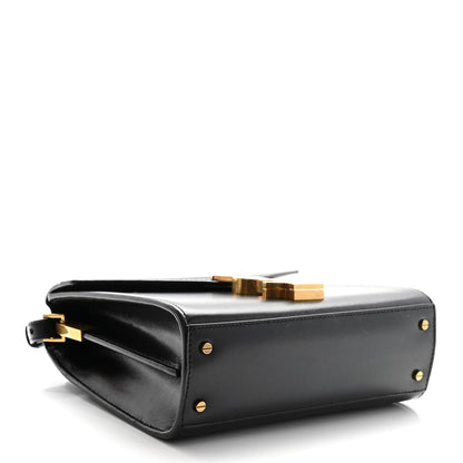 Saint Laurent Calfskin Mini Classic Monogram Cassandra Top Handle Black 4 of 9