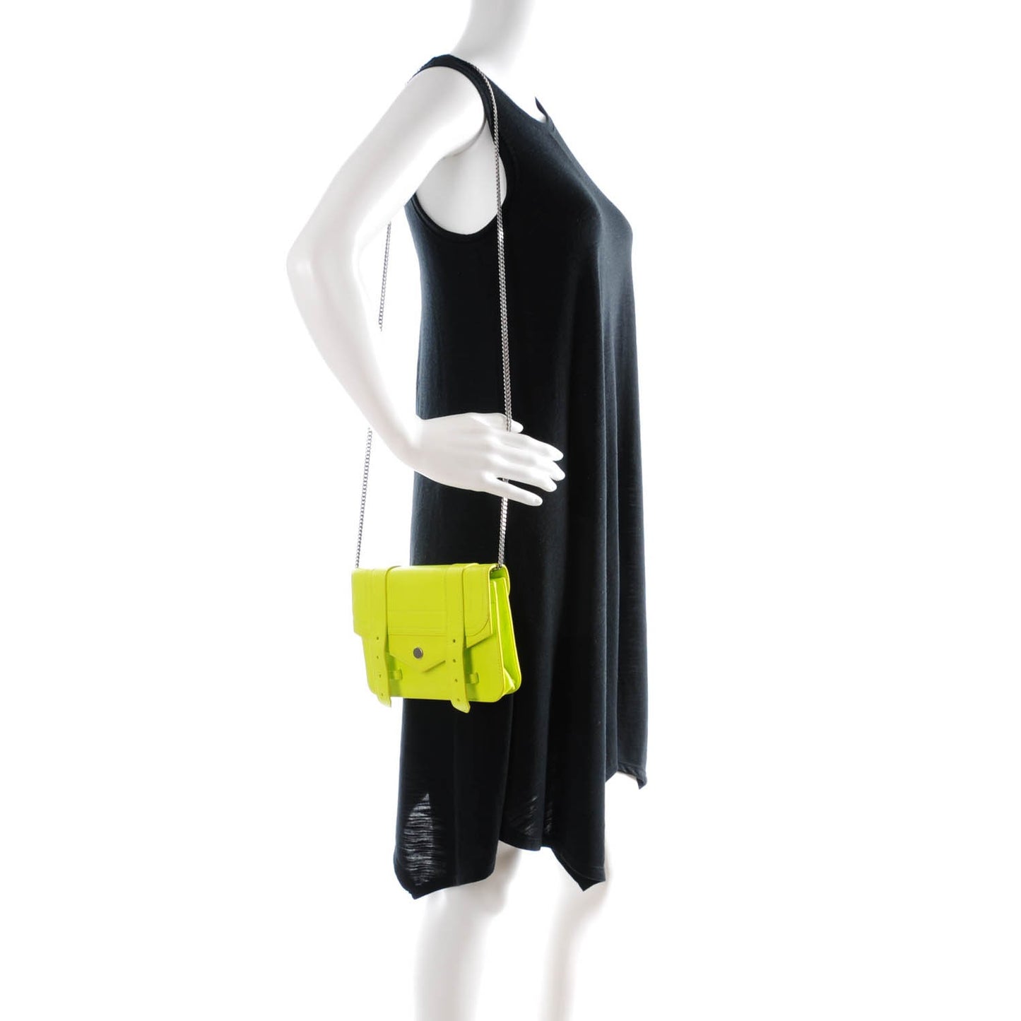 Lambskin PS1 Large Chain Wallet Citron