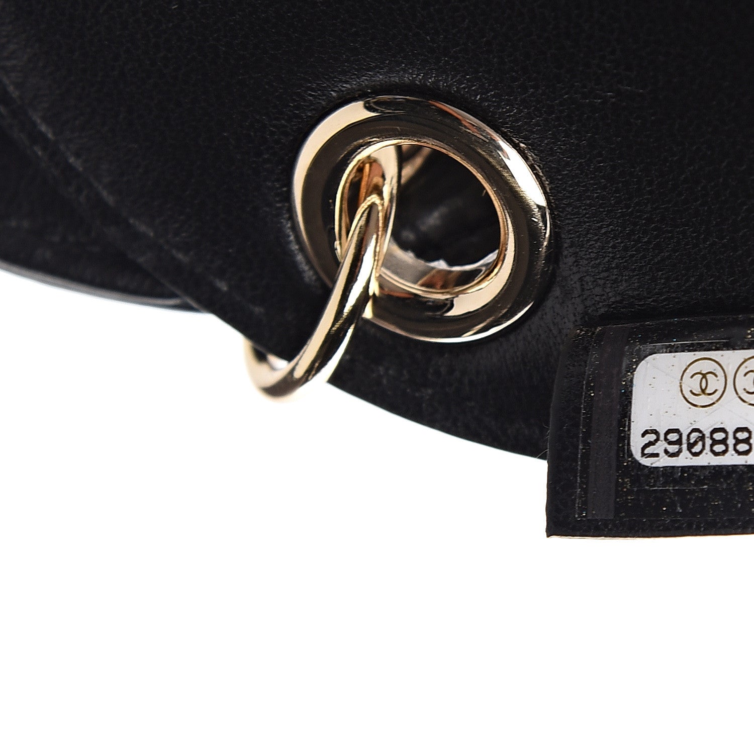 Chanel Lambskin Quilted Round Luggage Tag Black 6 of 7