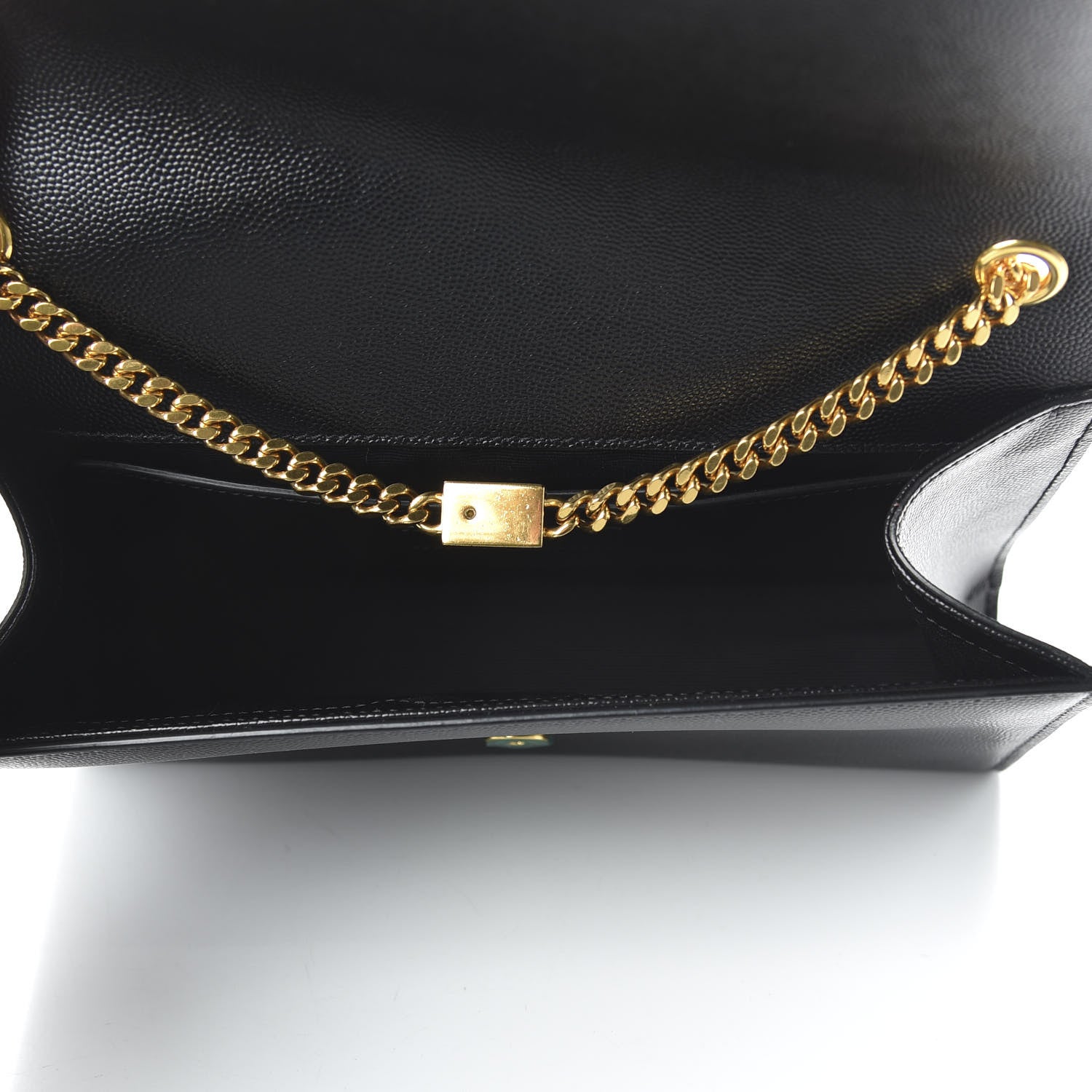 Saint Laurent Grain De Poudre Medium Classic Monogram Kate Satchel Black 5 of 9