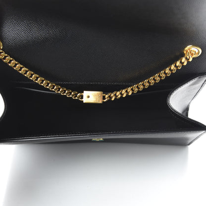 Saint Laurent Grain De Poudre Medium Classic Monogram Kate Satchel Black 5 of 9