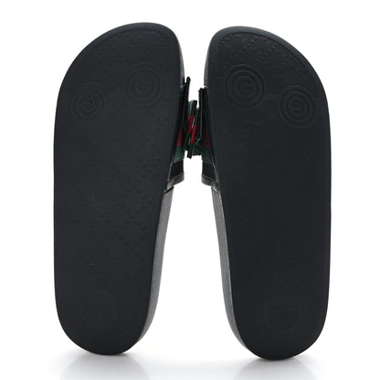 Gucci Satin Web Bow Slide Sandals 38 Black 5 of 7