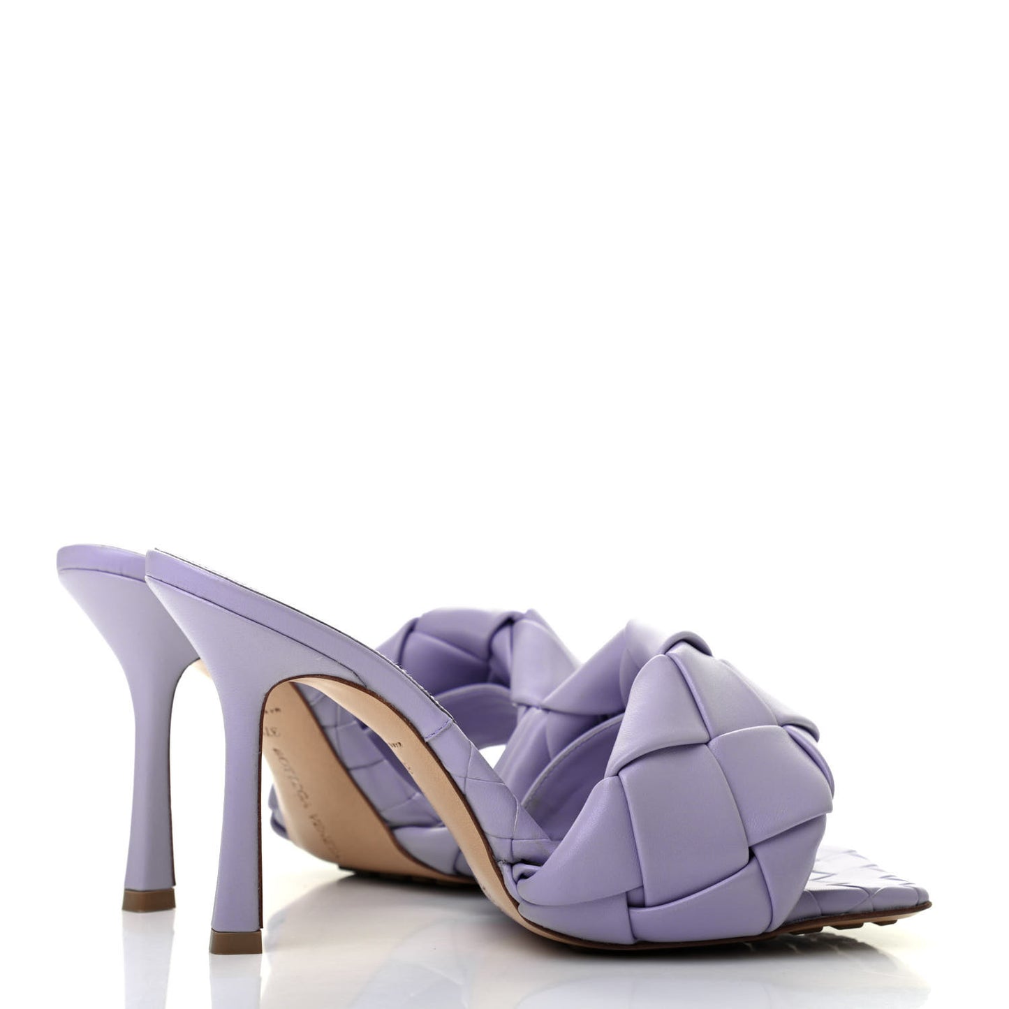 Nappa Maxi Intrecciato Lido Mule Sandals 37.5 Wisteria