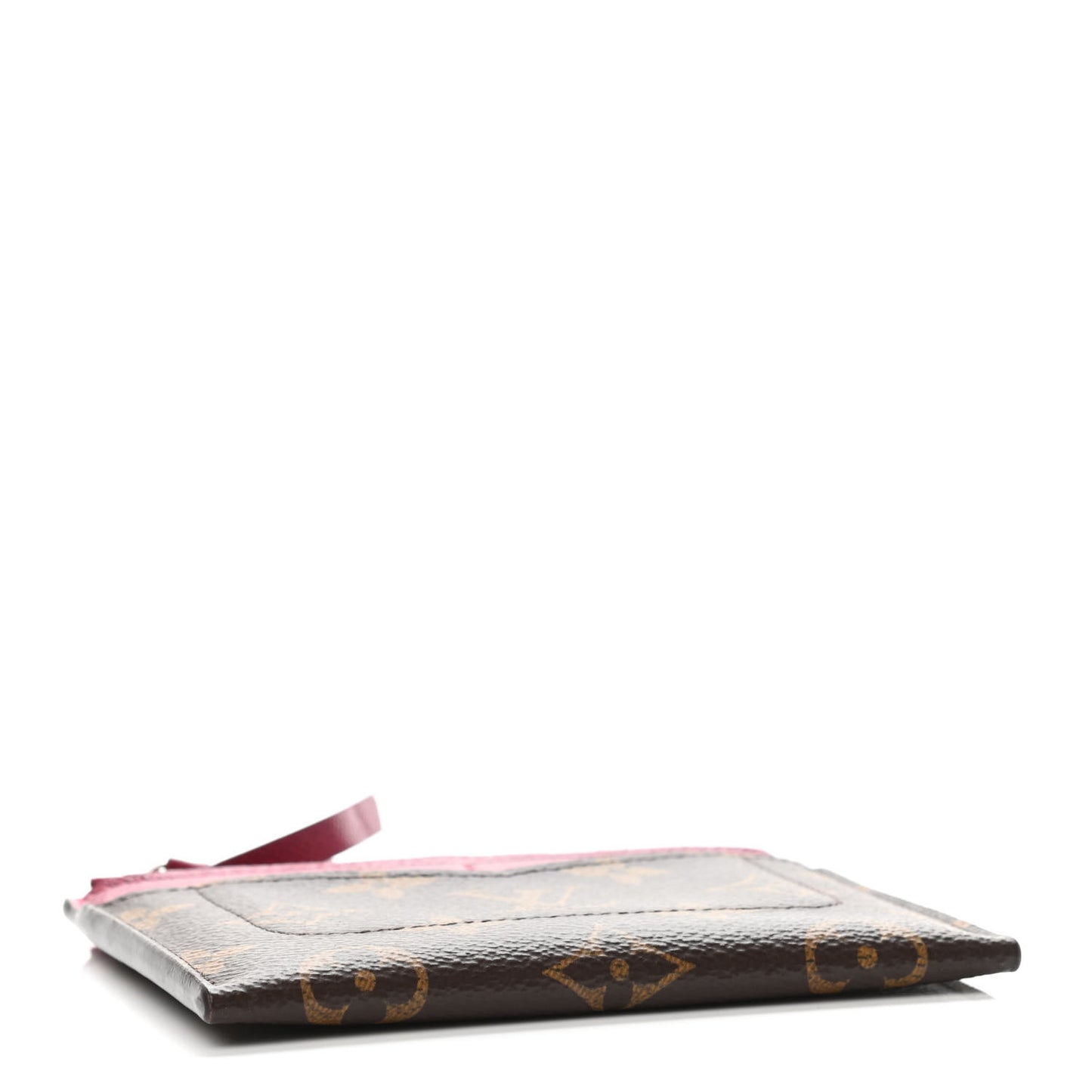 Monogram Zipped Card Holder Fuchsia