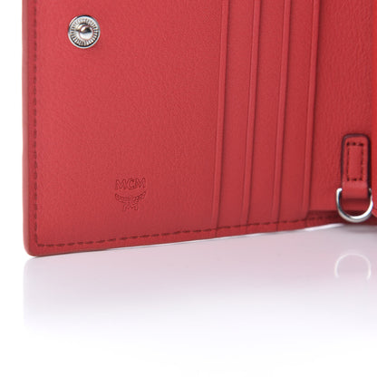 MCM Calfskin Ottomar Monogram Bi-Fold Wallet Hot Coral 6 of 10