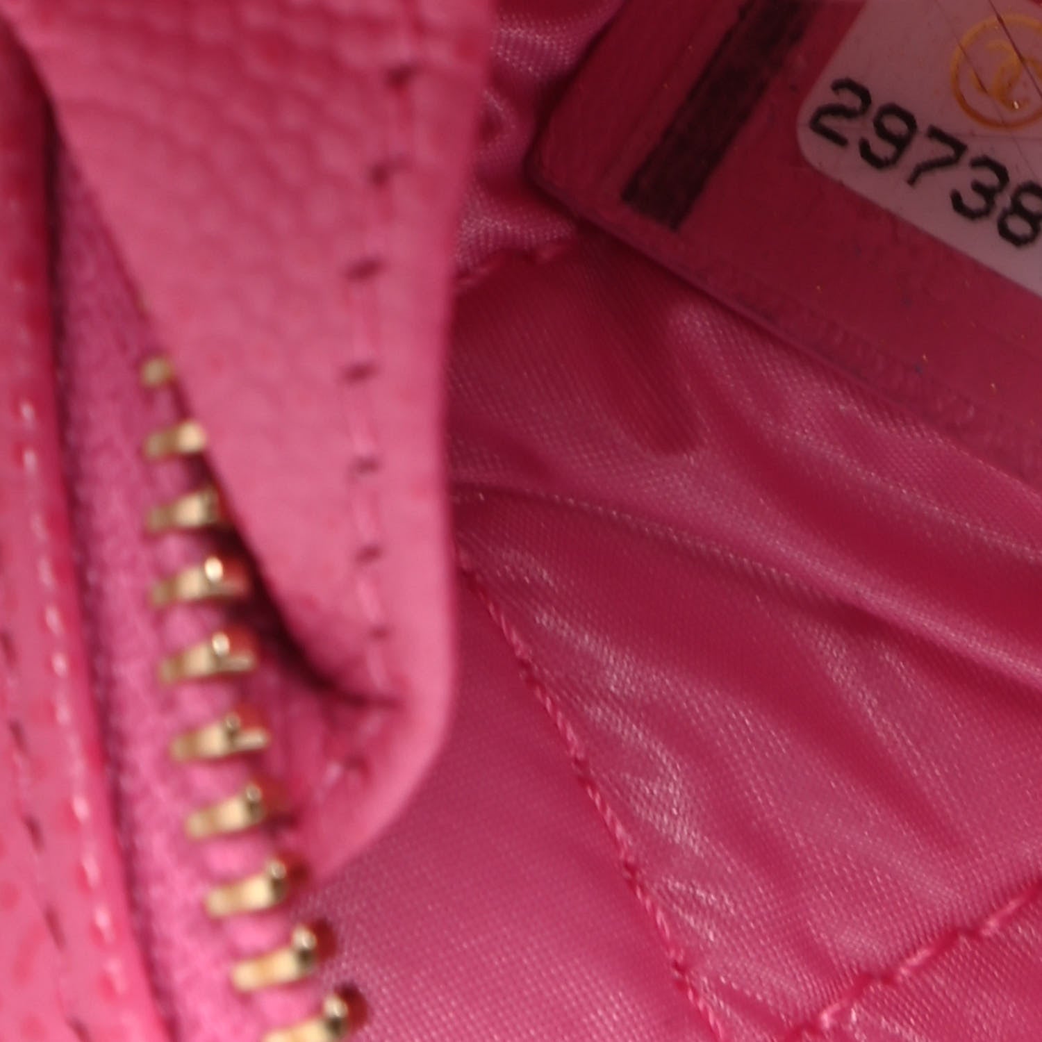 Chanel Caviar Quilted Small Curvy Pouch Cosmetic Case Pink 7 of 8