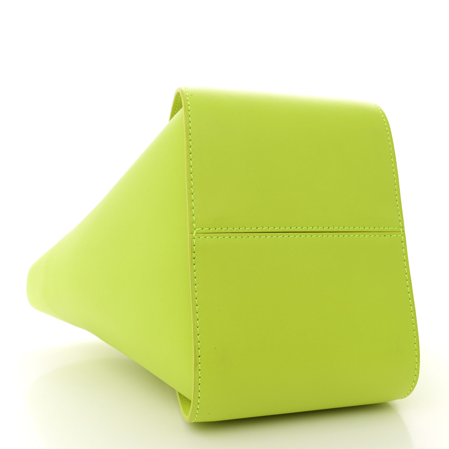 MCM Calfskin Mini Mode Travia Tote Acid Green 4 of 11