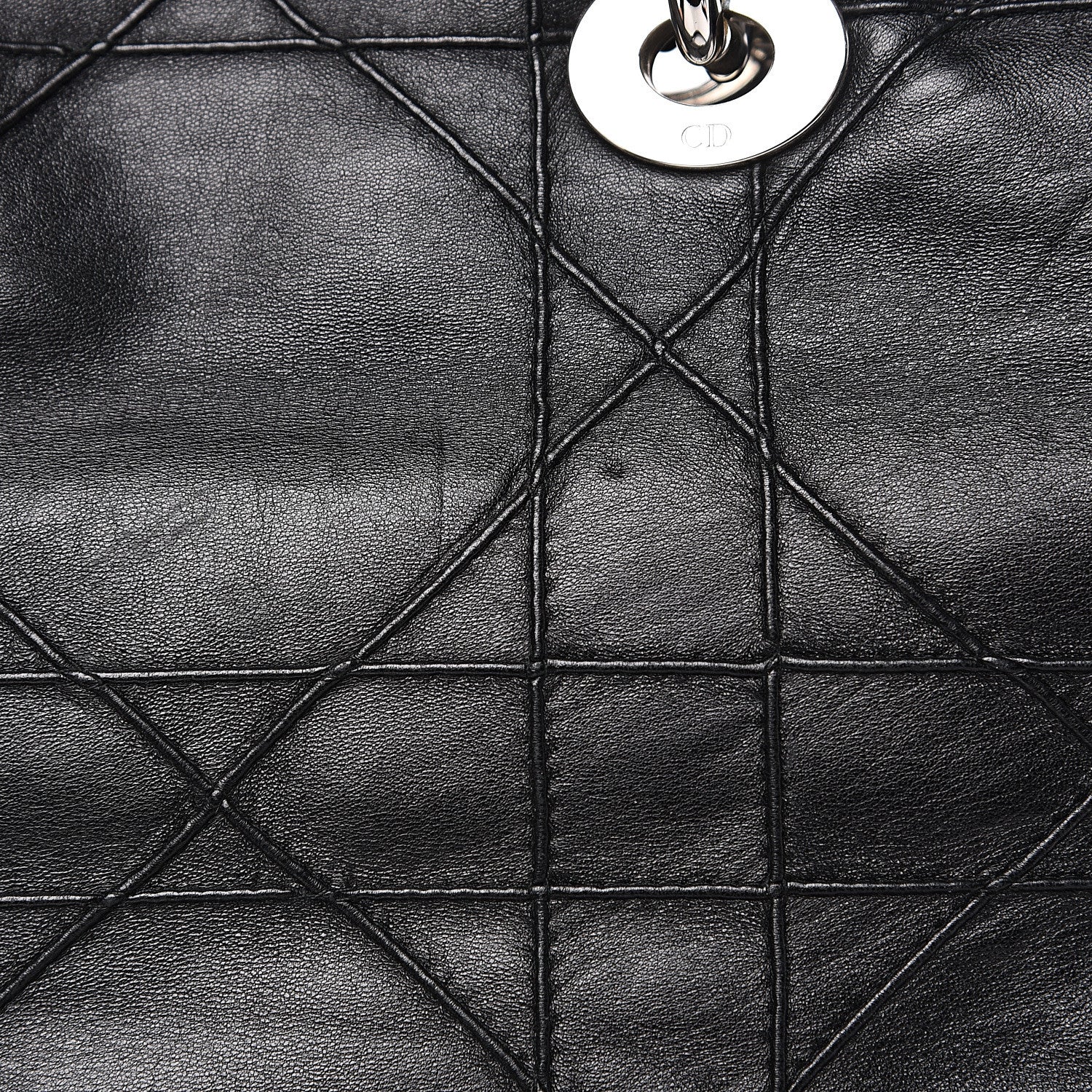 Christian Dior Lambskin Cannage Medium Granville Tote Black 12 of 12