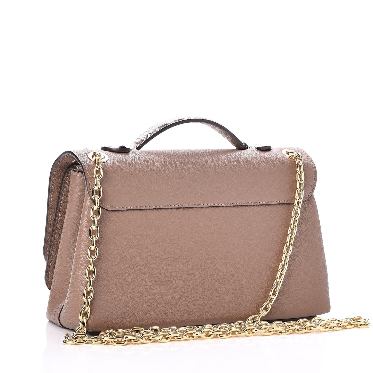 Cuir Ecume Python Very Chain Bag Taupe